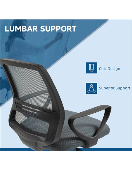 Vinsetto Ergonomic Mesh Back Drafting Chair Draughtsman Chair with Adjustable Height, Grey 921-187V70GY - pic 92229 | FastDaddyshop