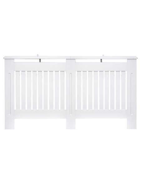 HOMCOM Slatted Radiator Cover Painted Cabinet MDF Lined Grill in White (152L x 19W x 81H cm) 820-030 - pic 92243 | FastDaddyshop