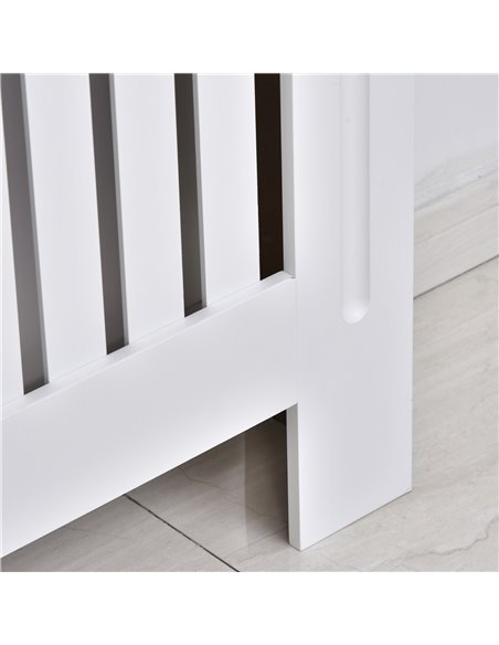 HOMCOM Slatted Radiator Cover Painted Cabinet MDF Lined Grill in White (152L x 19W x 81H cm) 820-030 - pic 92250 | FastDaddyshop