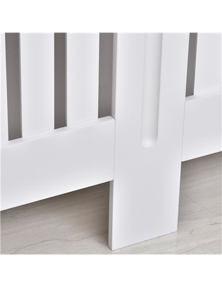 HOMCOM Slatted Radiator Cover Painted Cabinet MDF Lined Grill in White (152L x 19W x 81H cm) 820-030 - pic 92251 | FastDaddyshop