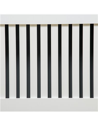 HOMCOM Slatted Radiator Cover Painted Cabinet MDF Lined Grill in White 172L x 19W x 81H cm 820-031