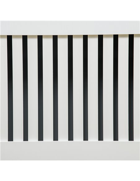 HOMCOM Slatted Radiator Cover Painted Cabinet MDF Lined Grill in White 172L x 19W x 81H cm 820-031 - pic 92259 | FastDaddyshop