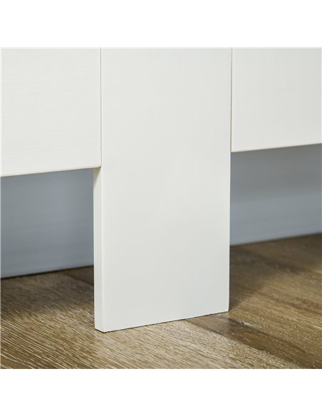 HOMCOM Slatted Radiator Cover Painted Cabinet MDF Lined Grill in White 172L x 19W x 81H cm 820-031 - pic 92260 | FastDaddyshop