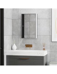 HOMCOM 60L X 40W X 13T cm Stainless Steel Wall Mirror Cabinet-Silver 834-060 2