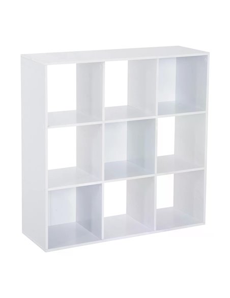 HOMCOM Wooden Cabinet Freestanding Open Cabinet with 9 Cubes, Storage for Bedroom, Living Room, Study, Office, White 833-390 - pic 92315 | FastDaddyshop