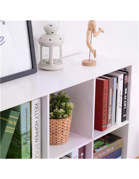 HOMCOM Wooden Cabinet Freestanding Open Cabinet with 9 Cubes, Storage for Bedroom, Living Room, Study, Office, White 833-390 - pic 92321 | FastDaddyshop