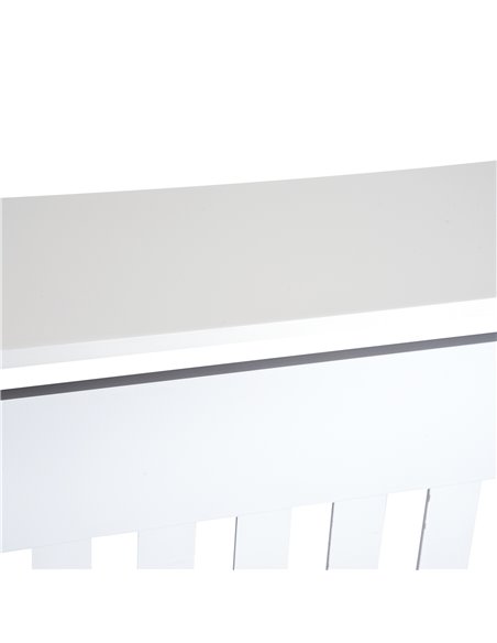 HOMCOM Vertical Slatted Radiator Cover, MDF Wooden Cabinet for Home Office, 78L x 19W x 81H cm, White 820-106 - pic 92350 | FastDaddyshop