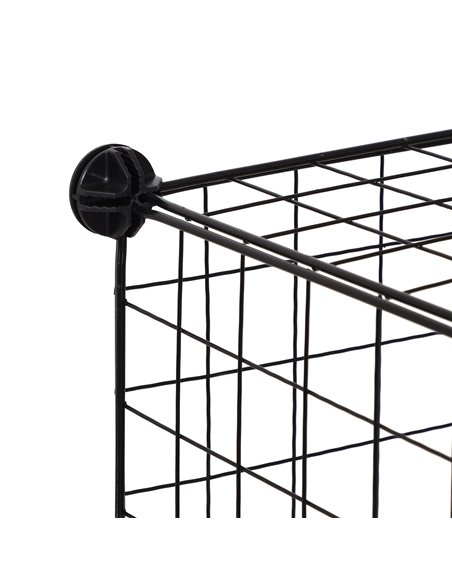 HOMCOM Interlocking 6 Cube Metal Wire Storage Rack, DIY Cabinet for Living Room, Display Shelves, Black 831-247 - pic 92400 | FastDaddyshop