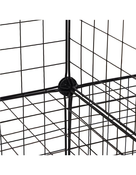 HOMCOM Interlocking 6 Cube Metal Wire Storage Rack, DIY Cabinet for Living Room, Display Shelves, Black 831-247 - pic 92401 | FastDaddyshop