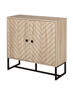 HOMCOM Storage Cabinet Adjustable Shelf Metal Frame Handles Tabletop Unique Home Style Organiser 833-875