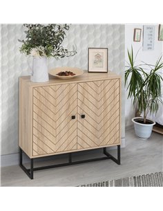 HOMCOM Storage Cabinet Adjustable Shelf Metal Frame Handles Tabletop Unique Home Style Organiser 833-875 2