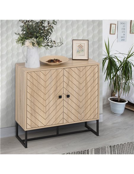 HOMCOM Storage Cabinet Adjustable Shelf Metal Frame Handles Tabletop Unique Home Style Organiser 833-875 - pic 92496 | FastDaddyshop
