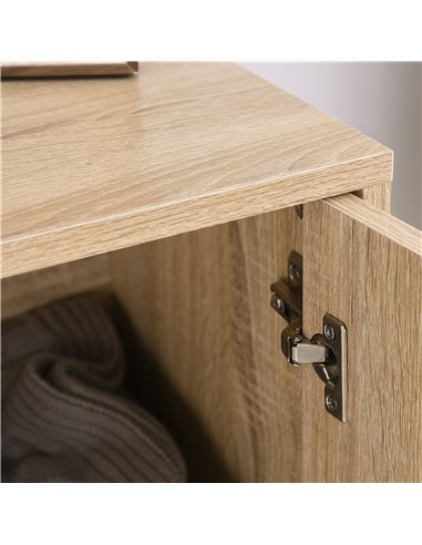 HOMCOM Storage Cabinet Adjustable Shelf Metal Frame Handles Tabletop Unique Home Style Organiser 833-875