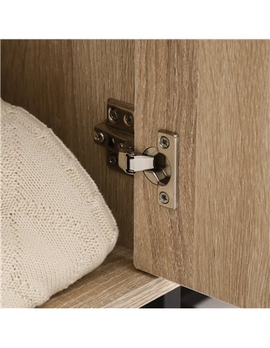 HOMCOM Storage Cabinet Adjustable Shelf Metal Frame Handles Tabletop Unique Home Style Organiser 833-875