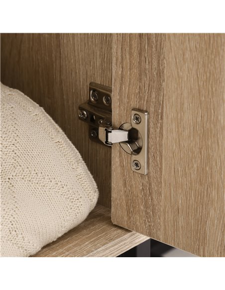 HOMCOM Storage Cabinet Adjustable Shelf Metal Frame Handles Tabletop Unique Home Style Organiser 833-875 - pic 92503 | FastDaddyshop