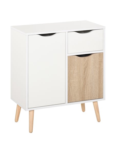 HOMCOM Floor Cabinet Storage Cupboard Sideboard with Drawer for Bedroom, Living Room, Entryway, Natural 837-116ND - pic 92558 | FastDaddyshop