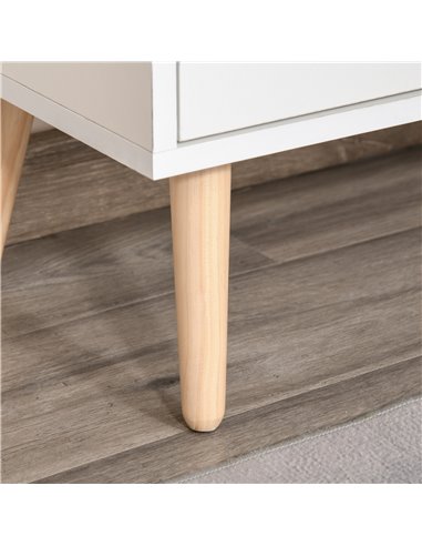 HOMCOM Floor Cabinet Storage Cupboard Sideboard with Drawer for Bedroom, Living Room, Entryway, Natural 837-116ND