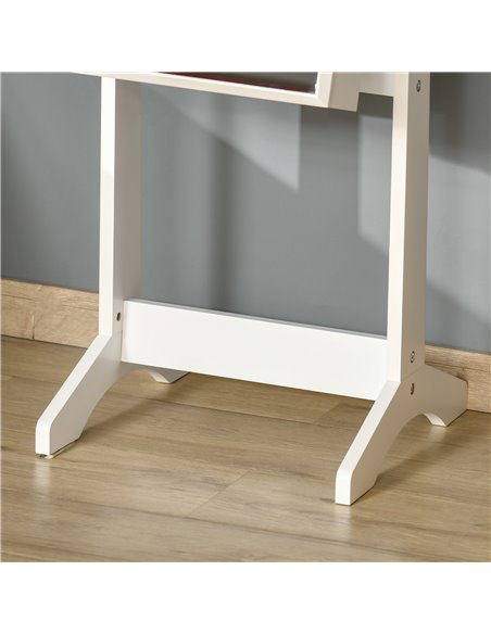 HOMCOM Lockable Jewellery Cabinet with Full-Length Mirror, Armoire Organiser for Bedroom Dressing Room, White 831-462WT - pic 92620 | FastDaddyshop