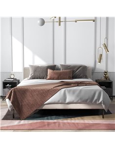 HOMCOM Bedside Cabinets: Dual Nightstands with Drawer & Shelf, Steel Legs for Living & Bedroom, Charcoal Grey 831-P070 2