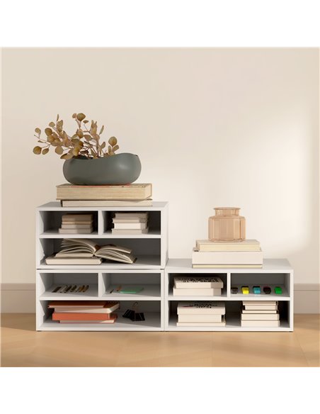 HOMCOM Three-Compartment Printer Storage Cabinet - White 924-087V00WT - pic 92734 | FastDaddyshop