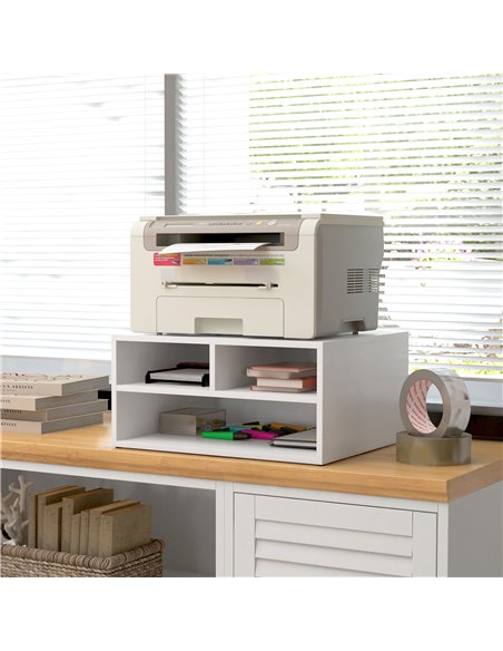 HOMCOM Three-Compartment Printer Storage Cabinet - White 924-087V00WT - pic 92736 | FastDaddyshop
