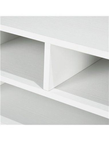 HOMCOM Three-Compartment Printer Storage Cabinet - White 924-087V00WT
