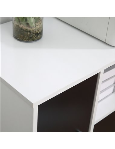 HOMCOM Filing Cabinet w/ Lockable Drawer, Mobile File Cabinet w/ 4 Wheels & Shelf, Printer Stand for Hanging A4 & Letter Sized F