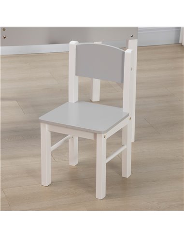 ZONEKIZ Kids Table and Chair Set, with Storage Space - Grey 312-090V00GY
