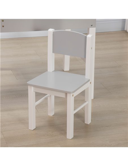 ZONEKIZ Kids Table and Chair Set, with Storage Space - Grey 312-090V00GY - pic 92881 | FastDaddyshop