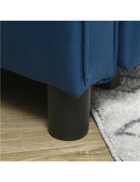 HOMCOM 3-In-1 Convertible Chair Bed, Pull Out Sleeper Chair, Fold Out Bed with Adjustable Backrest, Side Pockets, Blue 839-670V7 - pic 92953 | FastDaddyshop
