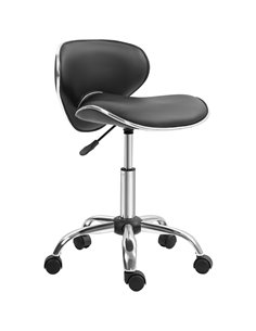 HOMCOM Adjustable Rolling Swivel Beauty Salon Chair, Stool for Spa, Black 921-076V70BK