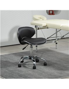 HOMCOM Adjustable Rolling Swivel Beauty Salon Chair, Stool for Spa, Black 921-076V70BK 2