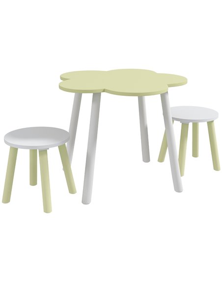 ZONEKIZ Children's 3 Piece Table and Chair Set, Flower Design, Ideal for Bedroom, Nursery, Playroom, Yellow 312-109V00YL - pic 93134 | FastDaddyshop