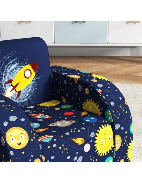AIYAPLAY Foldable Toddler Chair Soft Snuggle Sponge Filled for Bedroom Playroom, Aged 18 Months to 3 Years - Dark Blue 310-077V7 - pic 93169 | FastDaddyshop