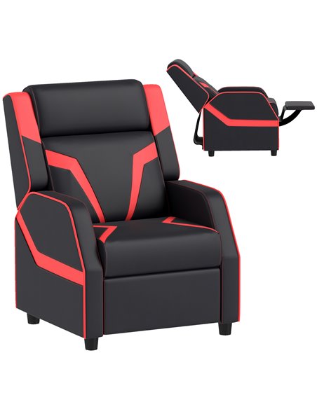 AIYAPLAY 2 in 1 Kids Chair Recliner with Backrest, Armrest, Footrest, PU Leather, for 3-9 Years Old, Black 310-070V70BK - pic 93188 | FastDaddyshop