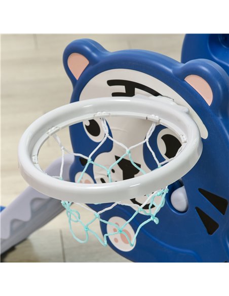 AIYAPLAY 2 in 1 Baby Slide for Indoor Use with Basketball Hoop, Basketball, for Ages 18-36 Months - Blue 331-043V00BU - pic 93267 | FastDaddyshop