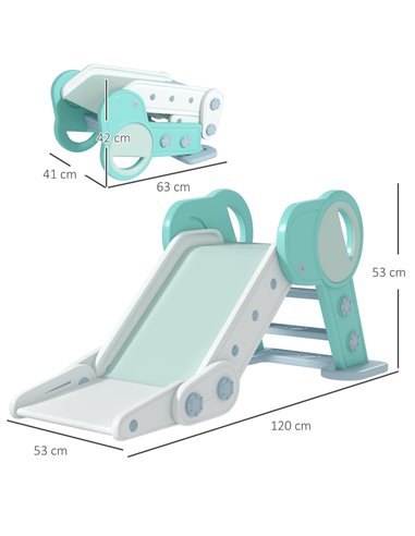 AIYAPLAY Foldable Kids Slide, Freestanding Baby Slide, for Ages 1.5-3 Years 331-039V00GN