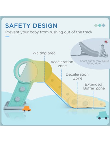 AIYAPLAY Foldable Kids Slide, Freestanding Baby Slide, for Ages 1.5-3 Years 331-039V00GN