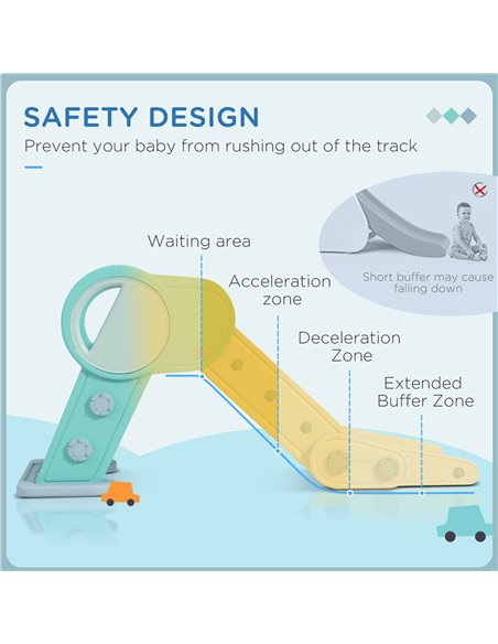 AIYAPLAY Foldable Kids Slide, Freestanding Baby Slide, for Ages 1.5-3 Years 331-039V00GN - pic 93281 | FastDaddyshop