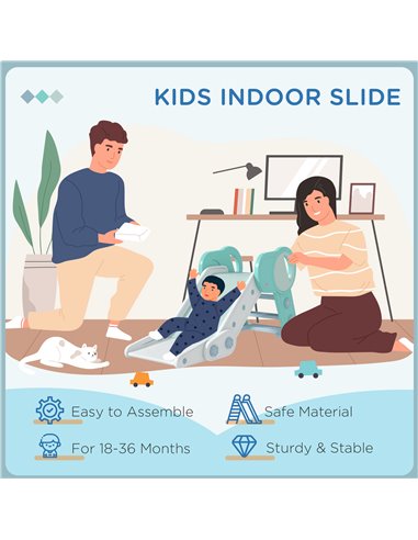 AIYAPLAY Foldable Kids Slide, Freestanding Baby Slide, for Ages 1.5-3 Years 331-039V00GN