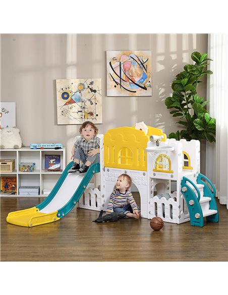 AIYAPLAY 7 in 1 Toddler Slide for 1-3 Years with Basketball Hoop, 331-054V00YL - pic 93297 | FastDaddyshop