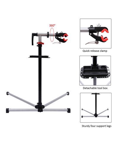 HOMCOM Professional Bike Cycle Bicycle Maintenance Repair Stand Workstand Display Rack Tool Adjustable New B4-0081