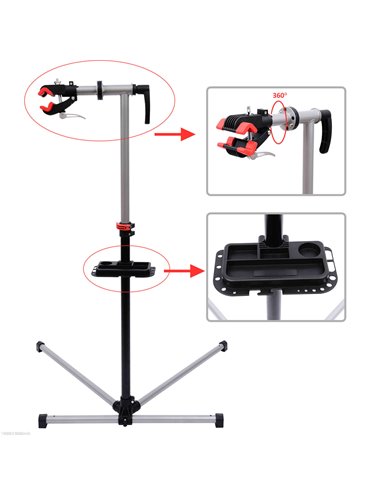 HOMCOM Professional Bike Cycle Bicycle Maintenance Repair Stand Workstand Display Rack Tool Adjustable New B4-0081