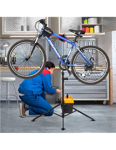 HOMCOM Folding Bike Cycle Bicycle Maintenance Repair Stand Display Rack Tool Adjustable B4-0082