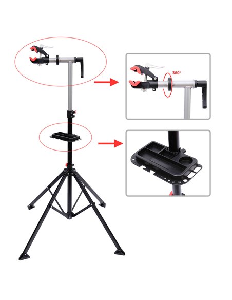 HOMCOM Folding Bike Cycle Bicycle Maintenance Repair Stand Display Rack Tool Adjustable B4-0082 - pic 93344 | FastDaddyshop
