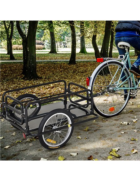 HOMCOM Bike Cargo Trailer in Steel Frame-Black B4-0008 - pic 93414 | FastDaddyshop