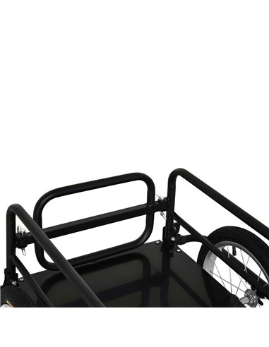 HOMCOM Bike Cargo Trailer in Steel Frame-Black B4-0008
