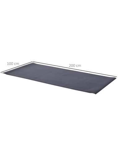 HOMCOM Equipment Mat for Gym Fitness, Thick Non-Slip Floor Protector for Treadmill, Exercise Bike A93-035V01