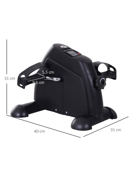 HOMCOM Mini Exercise Bike Fitness W/LCD Display, 9Wx 40Dx 31Hcm-Black A90-179BK - pic 93469 | FastDaddyshop