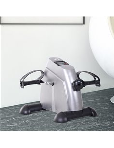 HOMCOM Mini Exercise Bike: LCD Display, Compact Fitness Equipment, Metallic Silver A90-179SR 2